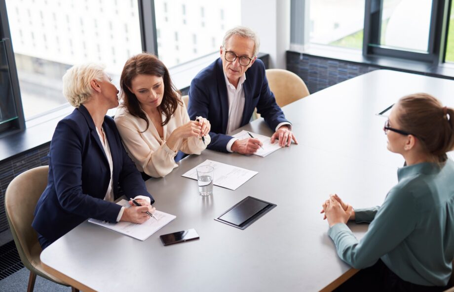 Job interview in modern office